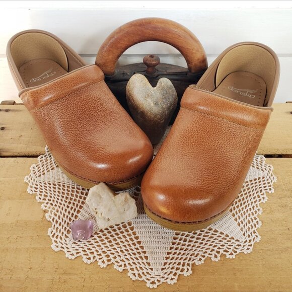 Tan Dansko Pro Honey Clog Burnish Distress Cottage Boho 35 36 37 38 39 40-1-2-3 - Picture 11 of 13